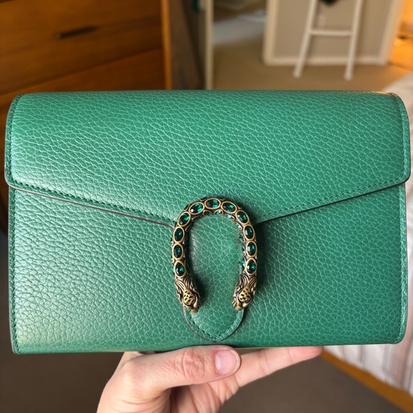 Gucci Handbags - Gucci Dionysus Mini Leather Chain Wallet